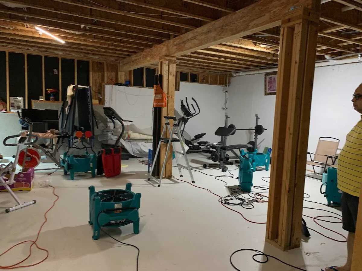Basement drying equipment setup for Odor Removal & Deodorization in Ponca City